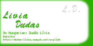 livia dudas business card