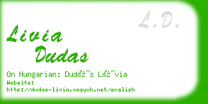 livia dudas business card